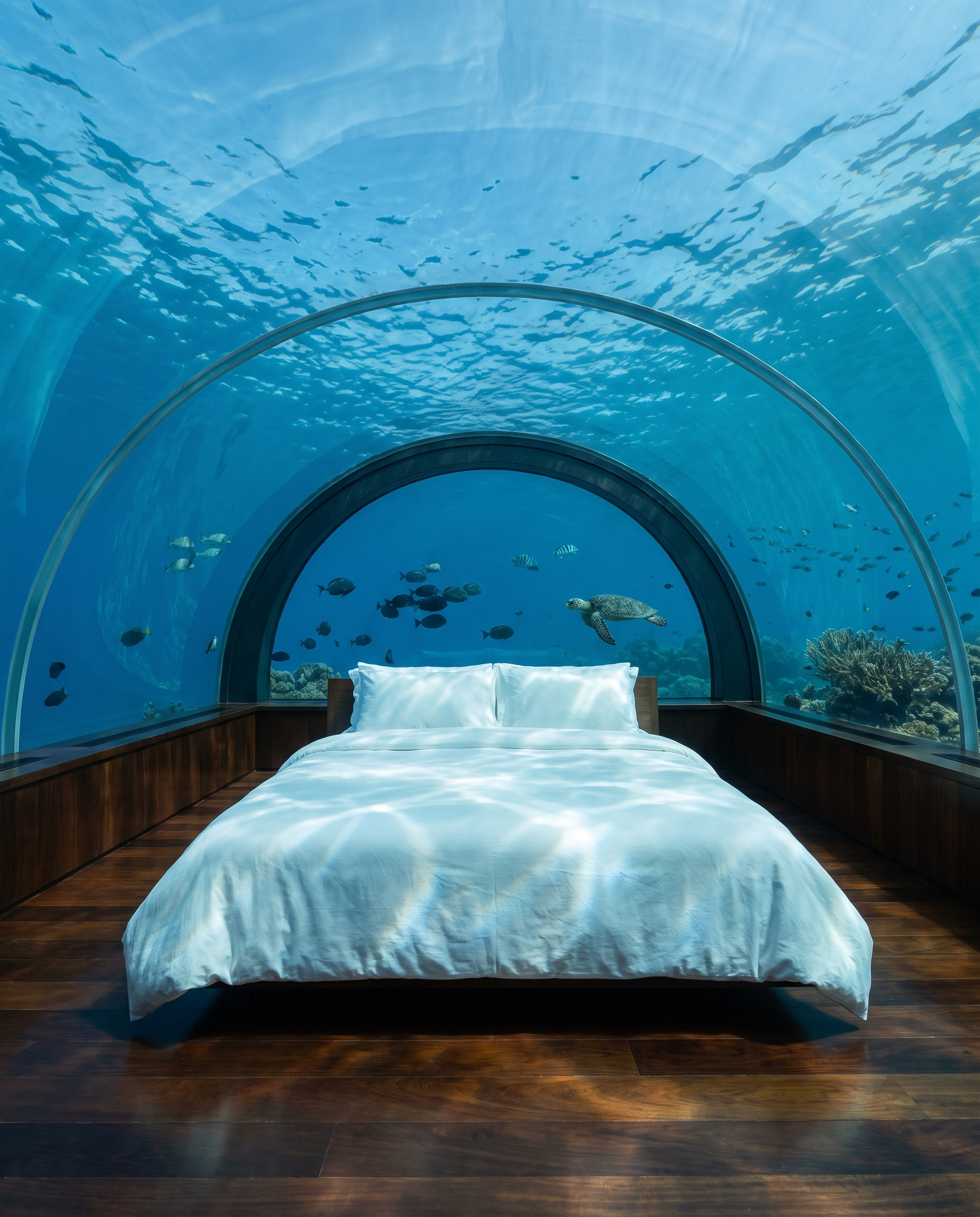 The master bedroom is sixteen feet underwater.