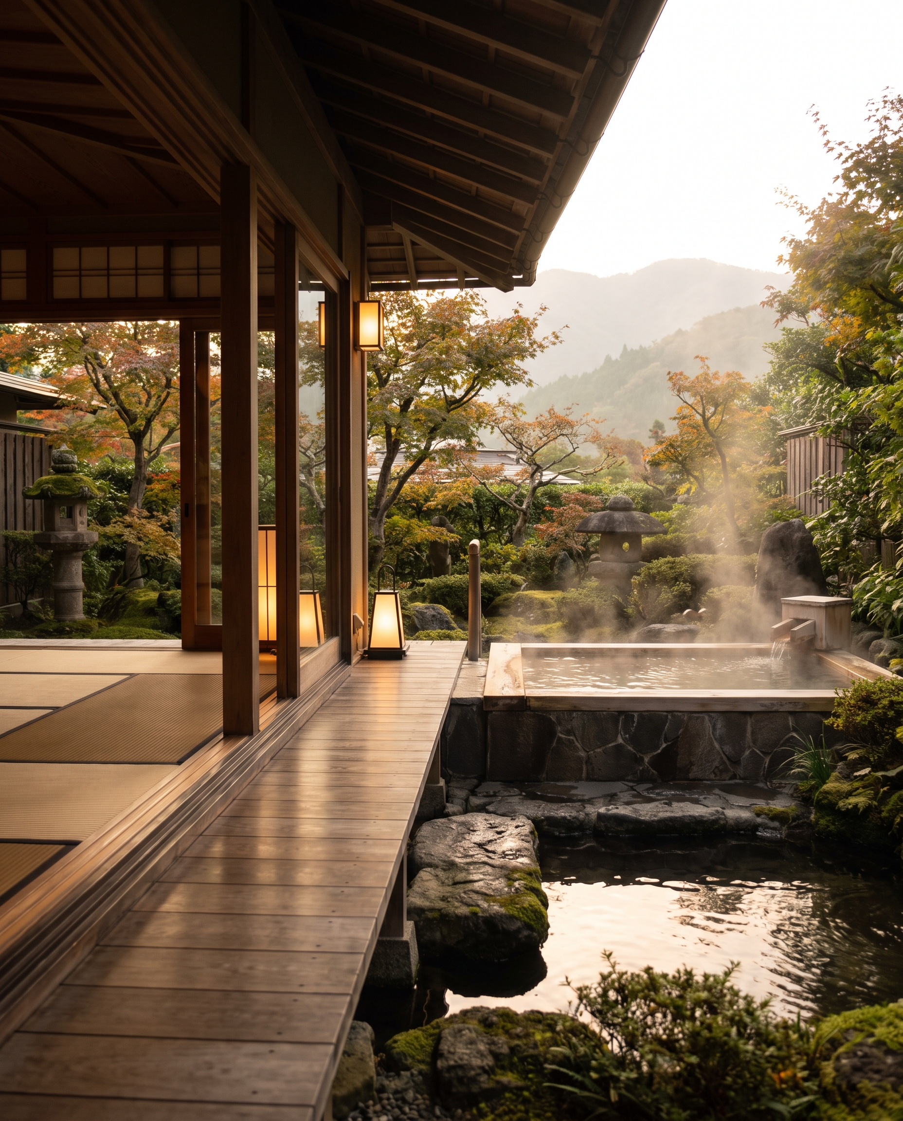 Ninety minutes from Tokyo, the noise just stops.
